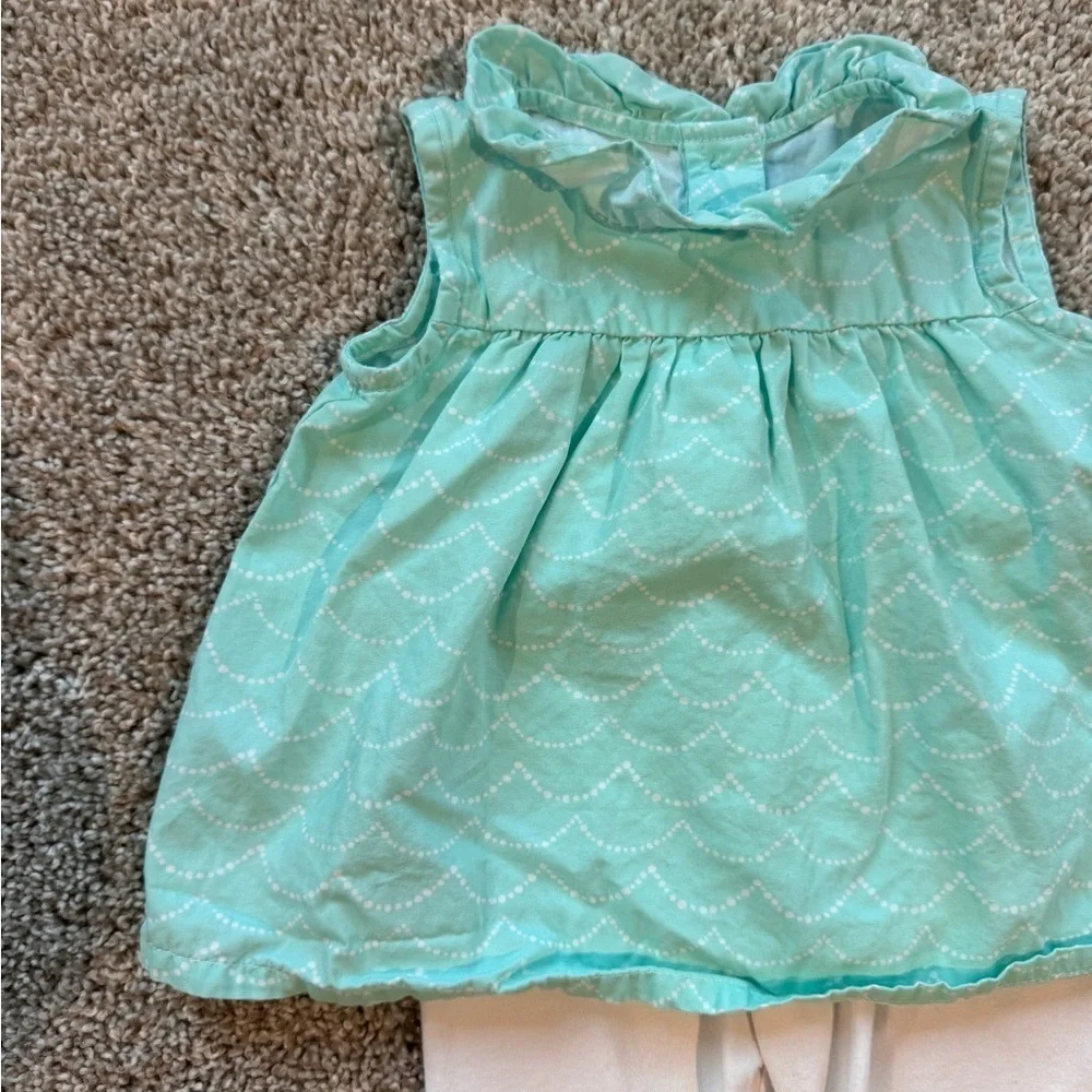 Gymboree Baby Girl Sleeveless Top & Leggings Set – Size 12 Months